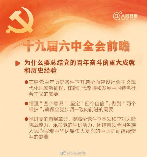敲黑板！十九屆六中全會知識點來了